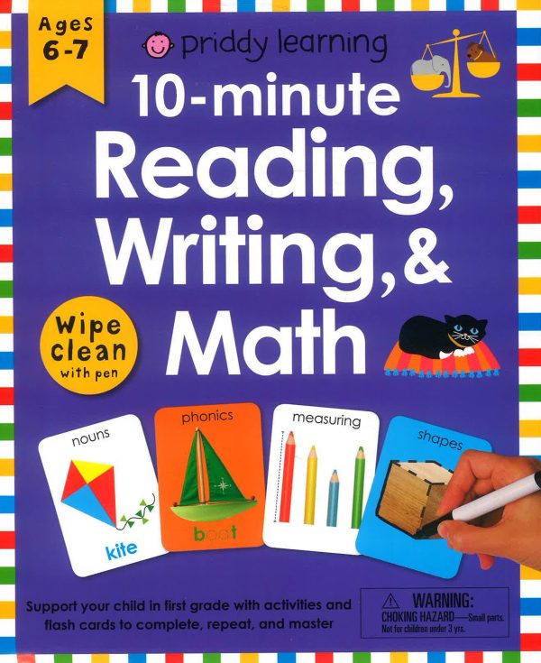 10-Minute Reading, Writing, & Math Wipe Clean Workbook With Pen (Priddy Learning) Cheap